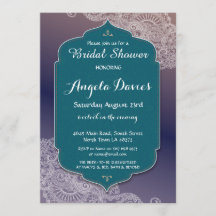 Henna Style Jewel Brautparty Einladung Arabisch