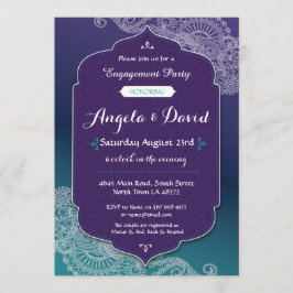 Henna Style Jewel Verlobung Wedites Einladung
