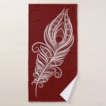 Henna style peacock feather