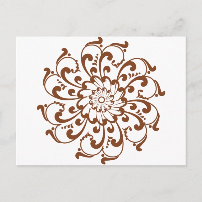 Henna Swirl Mandala Postkarte (Vorderseite)