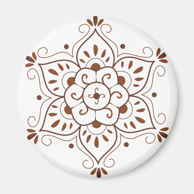 Henna Tattoo Mandala Magnet (Vorne)