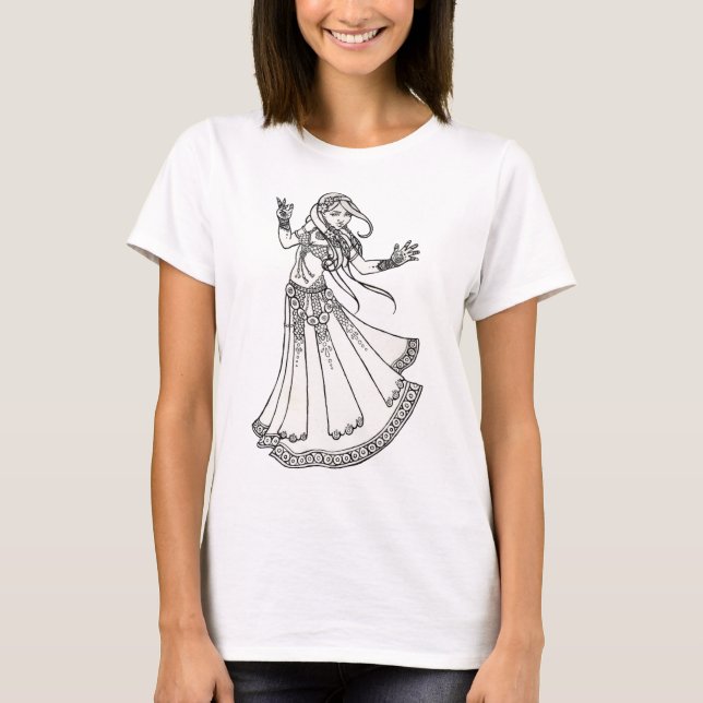 Henna Tribal Belly Dancer T-Shirt (Vorderseite)