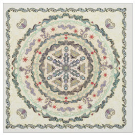Hennastrauch-Art-Mandala-Gewebe Stoff