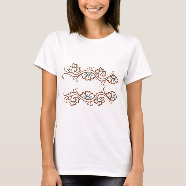 Hennastrauch-Blumen-Kette T-Shirt (Vorderseite)
