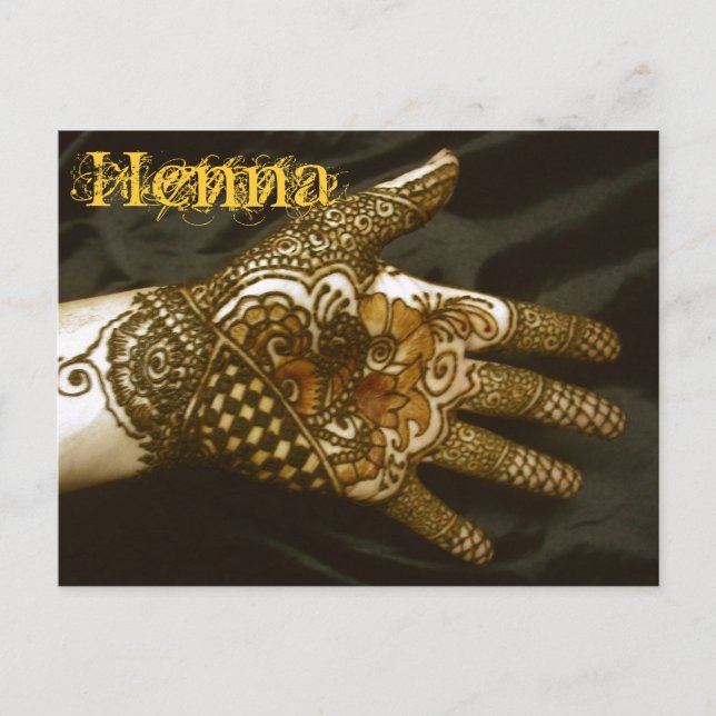 Hennastrauch-Hand des Hartriegels Postkarte (Vorderseite)