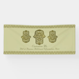 Hennastrauch-Hand von Hamsa (Gold) Banner