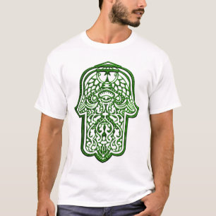 Hennastrauch-Hand von Hamsa (Grün) T-Shirt