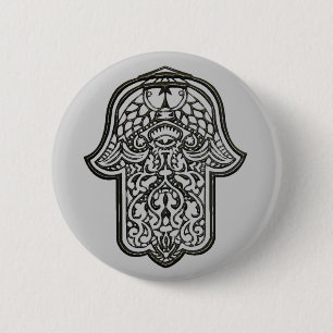 Hennastrauch-Hand von Hamsa (ursprünglich) Button