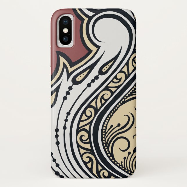 Hennastrauch inspirierter Entwurfstelefonkasten Case-Mate iPhone Hülle (Rückseite)