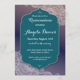 Hennastrauch-Juwel Quinceanera Geburtstags-Party Einladung
