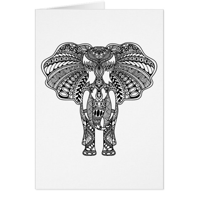 Hennastrauch Mehndi verzierte indischen Elefanten (Vorne)