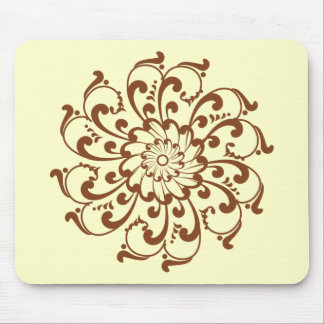 Hennastrauch-Strudel-Mandala Mousepad