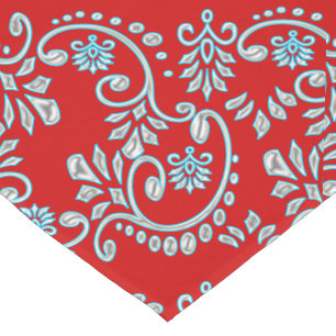 Hennastrauchmuster Inderfleur de Lys Kurzer Tischläufer