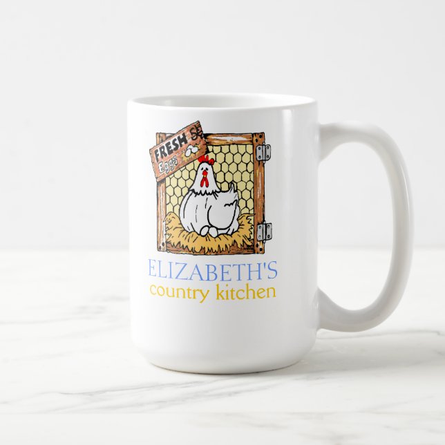 Henne frische Ei-Land Küche Tasse (Rechts)