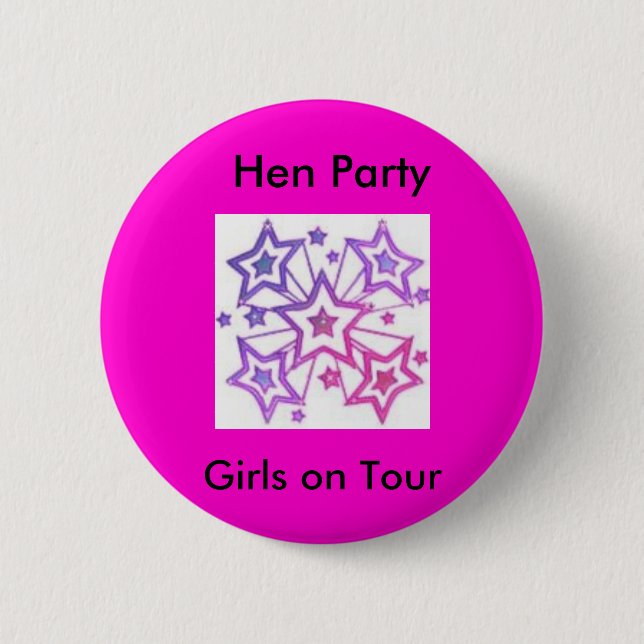 Henne-Party-Abzeichen Button (Vorderseite)