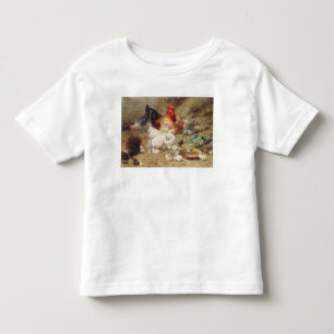 Hennen, die mit ihren Hühnern roosting sind Kleinkind T-shirt