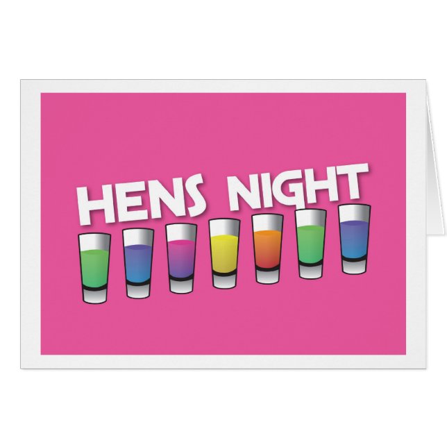 Hennenacht mit Alkoholgeistschüssen (Vorderseite (Horizontal))