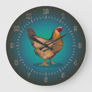 Hennenhähnchen Große Wanduhr