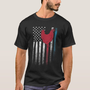 Hennenhenner Farm Bauer Bird 4. Juli Amerikaner T-Shirt