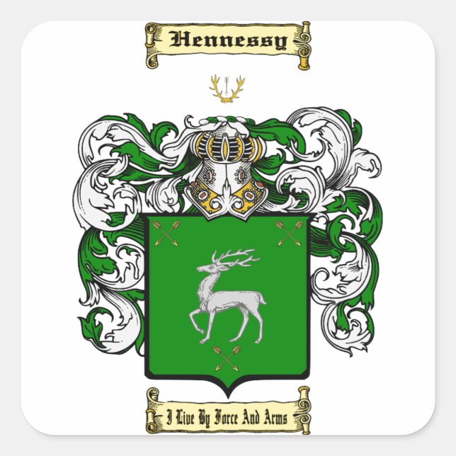 Hennessy Quadratischer Aufkleber (Vorderseite)