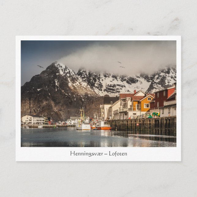Henningsvaer Lofoten Postkarte (Vorderseite)