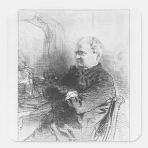 Henri Bonaventure Monnier Quadratischer Aufkleber