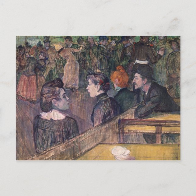 Henri de Toulouse-Lautrec | Am Moulin de la Ga Postkarte (Vorderseite)