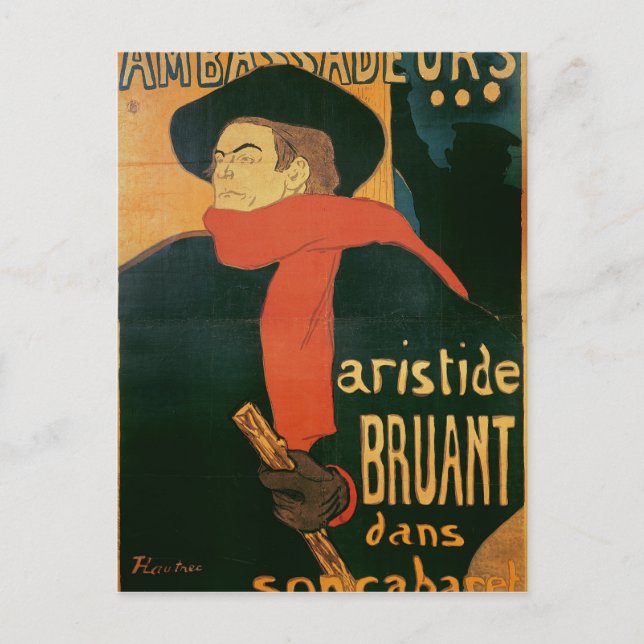 Henri de Toulouse-Lautrec | Botschafter: Aristide Postkarte (Vorderseite)
