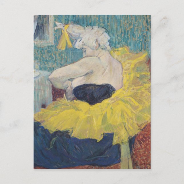 Henri de Toulouse-Lautrec | Clowness Cha-U-Kao Postkarte (Vorderseite)