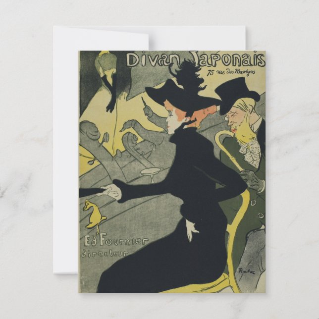 Henri De Toulouse Lautrec - Divan Japonais Dankeskarte (Vorderseite)
