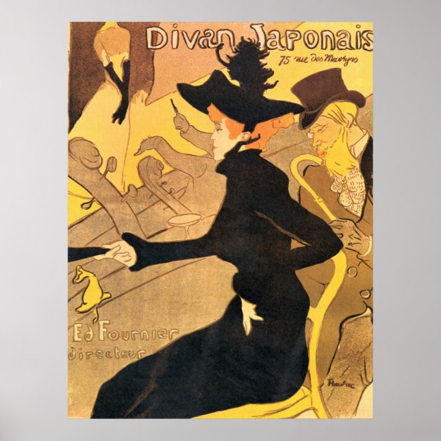 Henri de Toulouse-Lautrec - Divan Japonais Poster (Vorne)