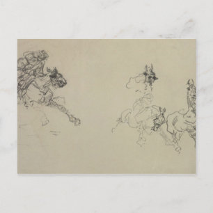 Henri de Toulouse-Lautrec   Etude de Chevaux (rect Postkarte