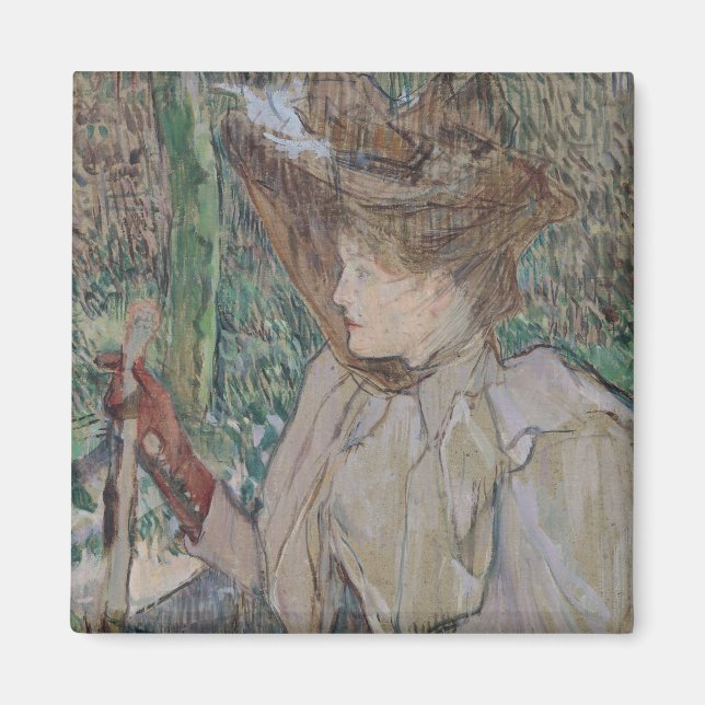 Henri de Toulouse-Lautrec | Frau mit Handschuhen,  Magnet (Vorne)