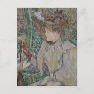 Henri de Toulouse-Lautrec   Frau mit Handschuhen,  Postkarte