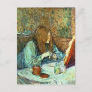 Henri de Toulouse-Lautrec   Frau Poupoule bei ihr Postkarte