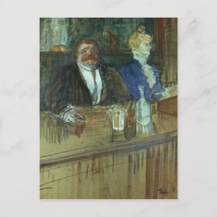 Henri de Toulouse-Lautrec   Im Bar: Der Fettgehalt Postkarte
