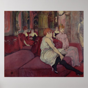 Henri de Toulouse-Lautrec Im Salon am Ru Poster