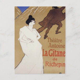 Henri de Toulouse-Lautrec- La Gitane Die Sinti und Postkarte