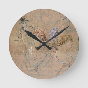 Henri de Toulouse-Lautrec Sketch for 'At the Mas Runde Wanduhr