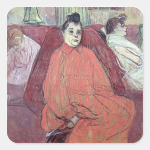Henri de Toulouse-Lautrec   The Divan, 1893 Quadratischer Aufkleber