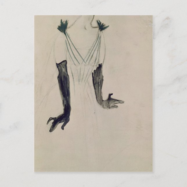 Henri de Toulouse-Lautrec | Yvette Guilbert, 1894 Postkarte (Vorderseite)