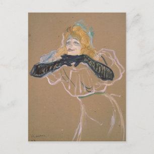 Henri de Toulouse-Lautrec   Yvette Guilbert singi Postkarte