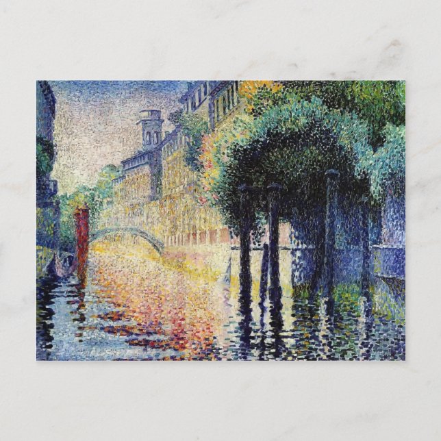 Henri-Edmond Cross- Rio San Trovaso, Venedig Postkarte (Vorderseite)