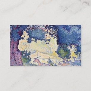 Henri-Edmond Kreuz Landschaft mit Ziegen Visitenkarte