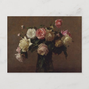 Henri Fantin-Latour- Bouquet von Rose Postkarte