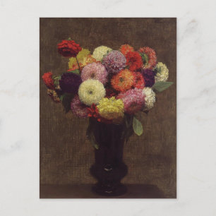 Henri Fantin-Latour- Dahlias Postkarte
