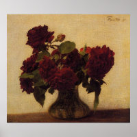 henri fantin latour dunkle Rose auf Lichtuntergrun