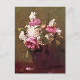 Henri Fantin-Latour Peonies and Rose Postcard Postkarte