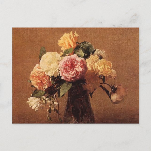 Henri Fantin-Latour- Rose Postkarte (Vorderseite)