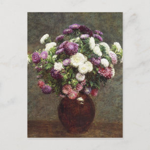 Henri Fantin-Latour Vintage Aster in einer Vase Postkarte